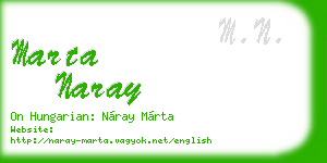 marta naray business card